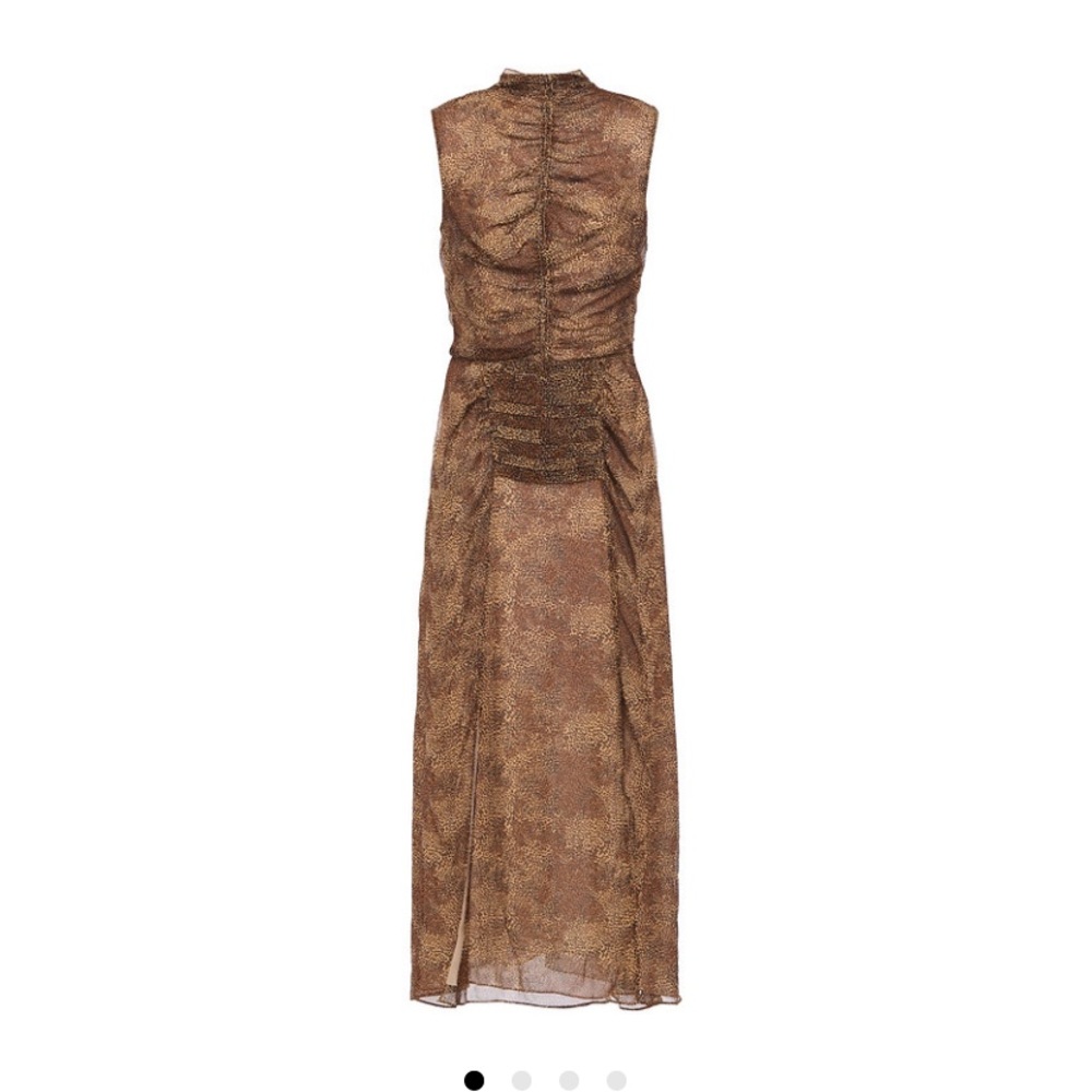 Nicholas Leopard Print Georgette Midi Dress Size 0